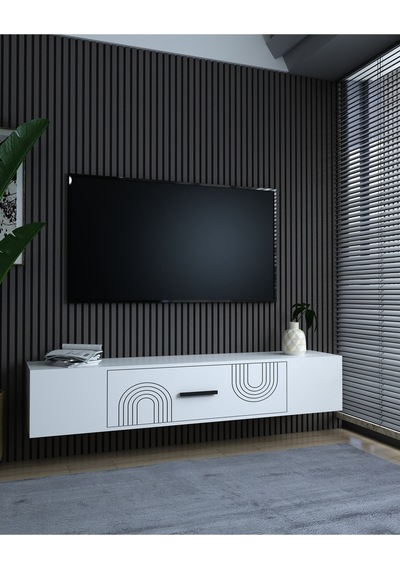 Maderact Tv Sehpası Beyaz-altın Beyaz-altın