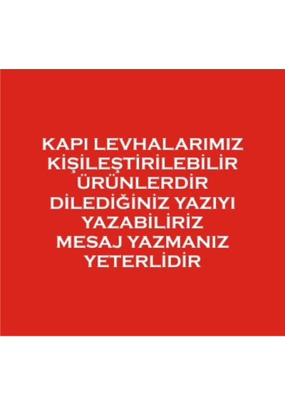 Lütfen Kapıyı Kapatınız Levhası , Aliminyum Metal 5cm X 20cm