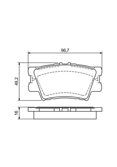 Toyota Rav4 2.0d4d 2012-2015 Bosch Arka Balata 24338