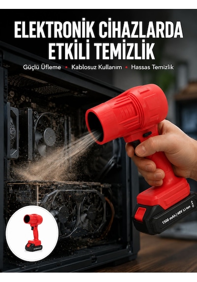 Kablosuz Elektrikli Toz Üfleyici Çok Amaçlı Temizlik Aleti Yeni Nesil - Lisinya St