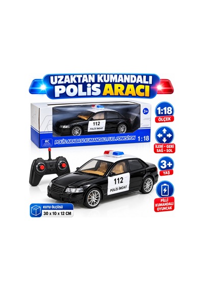 Uzaktan Kumandalı Pilli Polis Aracı