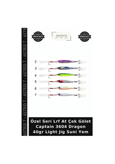 Özel Seri Lrf At Çek Gölet Captain 3604 Dragon 40gr Light Jig Suni Yem