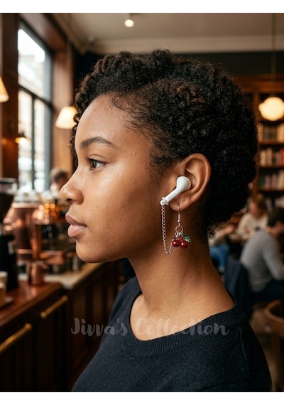 Küpe Ve Kulaklık Tutucu Bir Arada. Çıkarılabilir Kulak Tutucu. Bluetooth Kulaklık Kayıp Önleyici. Gümüş