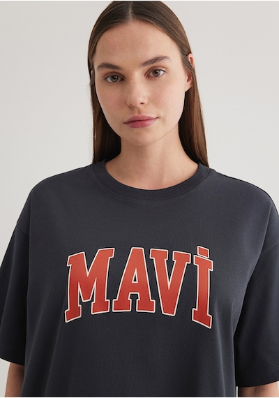 Mavi - Mavi Logo Baskılı Gri Tişört 1600843-82185 Gri