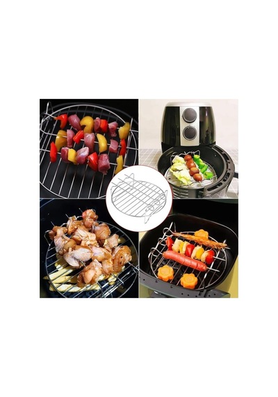 Popüler Airfryer 3.5 Lt Ve 5 Lt Uyumlu Çelik Izgara Ve Ekmek Kızartma Rafı Aksesuar