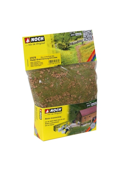 Noch 7075 Statik Çim, Alp Dağları Çayırları Karışımı, 2.5-6.0 Mm. 50 Gram Diorama Malzemesi-54582