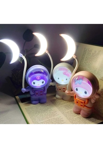 Sevimli Karikatür Göz Korumalı Usb Gece Lambası Beyaz-pembe-mor Çok Renkli