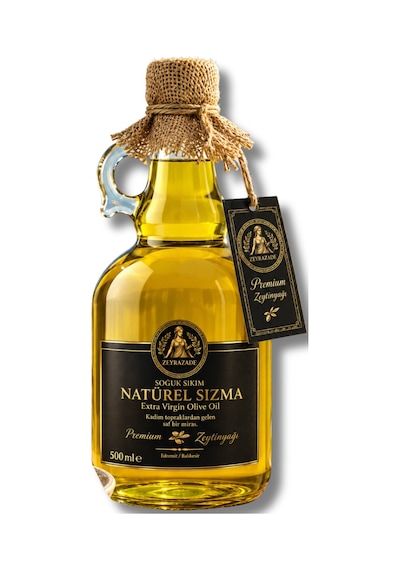Zeyrazade Premium Erken Hasat Soğuk Sıkım Sızma Zeytinyağı Kahvaltılık Salata ve Çiğ Tüketim İçin  500 ML