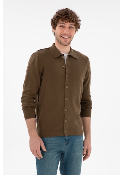 U.s. Polo Assn. Erkek Haki Hırka Triko 50298272-vr027 Haki