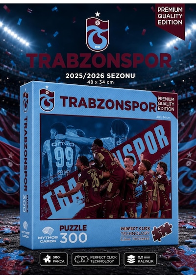 Mythos 300 Parça Puzzle Trabzonspor 2025/2026 Sezonu 48 X 34 Cm Resmi Lisanslı
