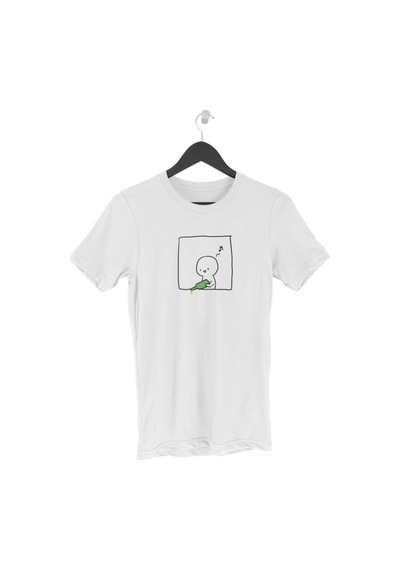 Noıssey Unisex Drinker T-shirt Beyaz
