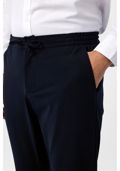 Süvari Lacivert Slim Fit Düz Jogger Pantolon-35418 Lacivert