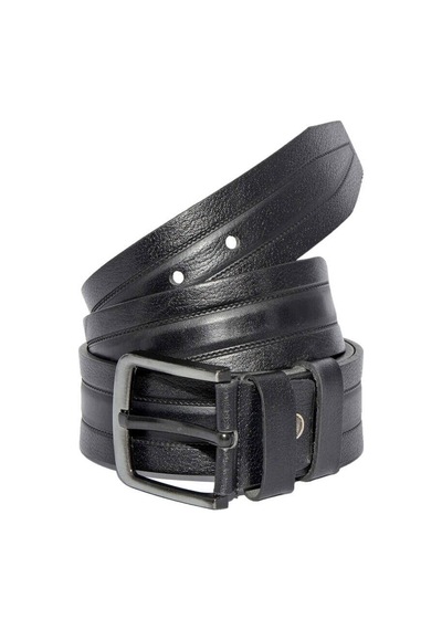 Süzer Deri Siyah Hakiki Deri Desenli Model 4.5 Cm.lik Unisex Spor Kot Kemer Siyah