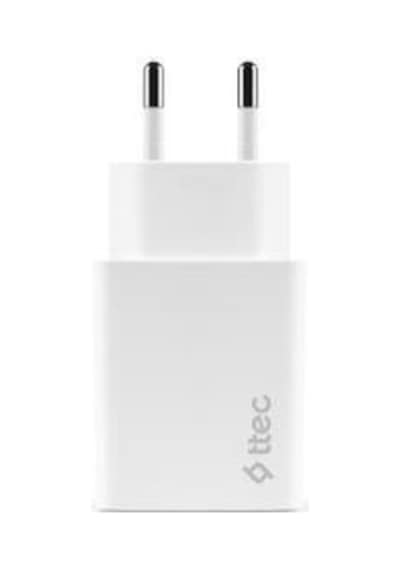 Ttec SmartCharger Duo PD 32W Seyahat Hızlı Şarj Aleti USB-C + USB-A Beyaz 2SCS24B