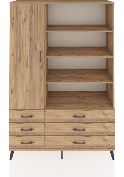 Hyperion Dolap 8 Raflı 6 Çekmeceli Tek Kapaklı 132x44x195 Çam-çam/çam Atlas Çam/atlas Çam Hyperion Dolap 8 Raflı 6 Çekmeceli Tek Kapaklı 132x44x195 Çam-çam/çam Atlas Çam/atlas Çam