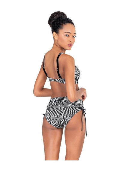 Endeep Kadın Zebra Desenli Yüksek Bel Toparlayıcı Bikini Takımı
