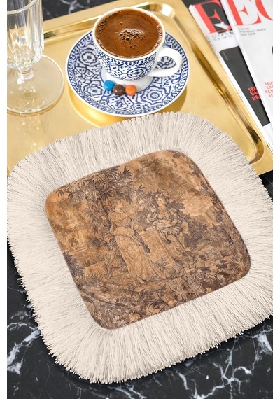 Barok Şıklık Saçaklı Dekor Peçetesi - Vintage Bahçe Romantik Krem Rustik Bardak Altlığı Mendil Metalik Grili Leylak Barok Şıklık Saçaklı Dekor Peçetesi - Vintage Bahçe Romantik Krem Rustik Bardak Altlığı Mendil Metalik Grili Leylak