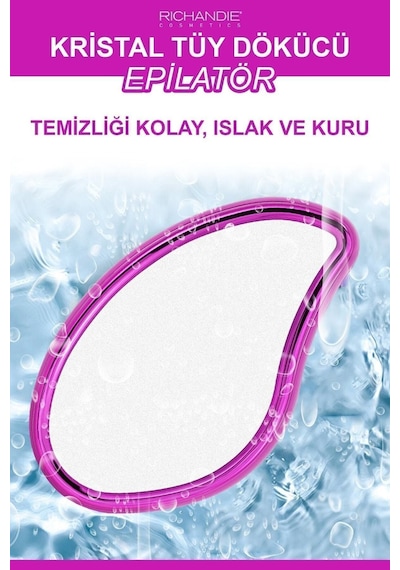 Kristal Tüy Dökücü Ağda Epilatör Crystal Eraser Epilasyon Aleti Tüy Silgisi Tüy Alıcı Fiziksel Pembe