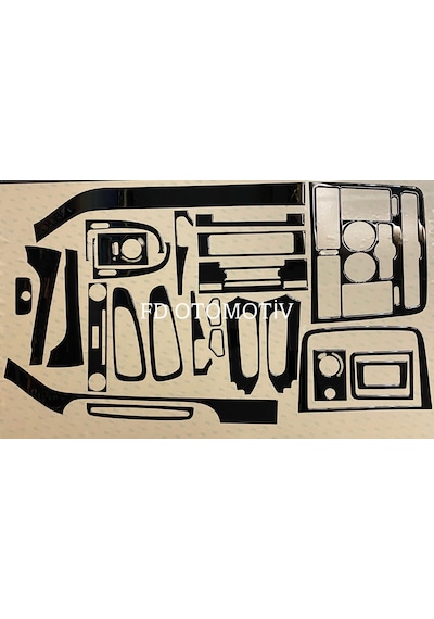 Mercedes Vito / Viano 2004 - 2013 Parlak Siyah Full Set Torpido Konsol Kaplama