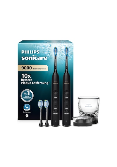 Philips Sonicare Diamondclean 9000 Elektrikli Diş Fırçası, İkili Paket, Uygulamalı Sonik Diş Fırçası, Basınç Sensörü, 4 Fırçalama Modu, 3 Yoğunluk Seviyesi, Şarj Camı, Siyah, Model Hx9914/63 Philips Sonicare Diamondclean 9000 Elektrikli Diş Fırçası, İkili Paket, Uygulamalı Sonik Diş Fırçası, Basınç Sensörü, 4 Fırçalama Modu, 3 Yoğunluk Seviyesi, Şarj Camı, Siyah, Model Hx9914/63