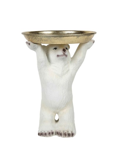 Vitale Polyester Metal Tepsili Kutup Ayısı 20 19 Cm Ak.ıd0186