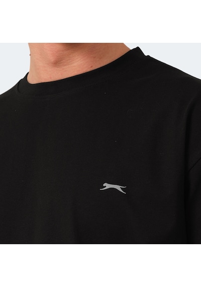 Slazenger KULANA Oversize Erkek Oversıze Siyah Tişört