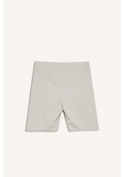 Defacto %100 Pamuk Regular Fit Bermuda Şort E1231ax25smgr492 Gri