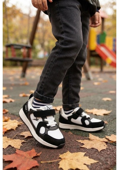 Fort Abel Cool Anatomik Rahat Sneaker Erkek Çocuk Ayakkabı SİYAH-BEYAZ