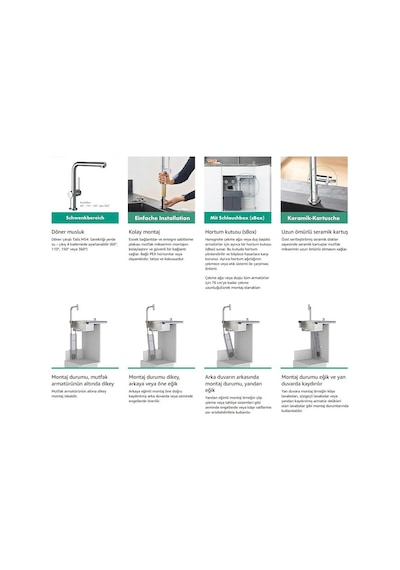 Hansgrohe Talis M54 270 Spiralli 1 Jet Eviye Bataryası + Sbox 72809000