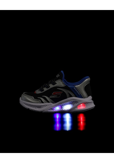 Skechers Skechers Meteor-lıghts - Brısk-beams Küçük Erkek Çocuk Gri Işıklı Spor Ayakkabı 403848n Slbk Gri