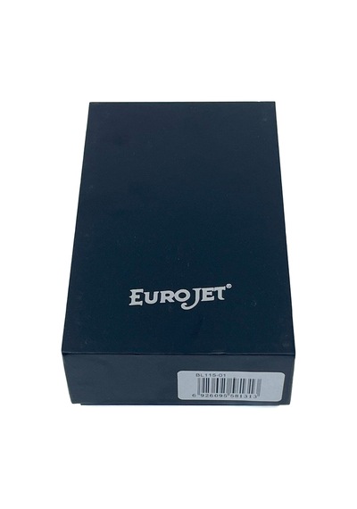 Eurojet Dörtlü Jet Pürmüz Alevli Profesyonel Puro Çakmağı - Dahili Delici Ve Gaz Göstergeli Antrasit-siyah Füme