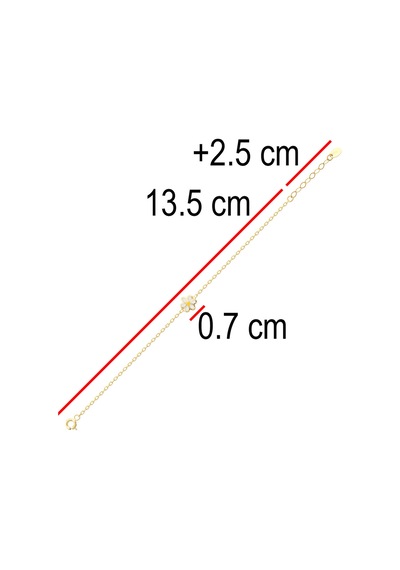 Papatya Figürlü Çocuk Zincir Bileklik Sarı