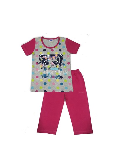 Kız Çocuk Kısa Kollu Pijama Takımı