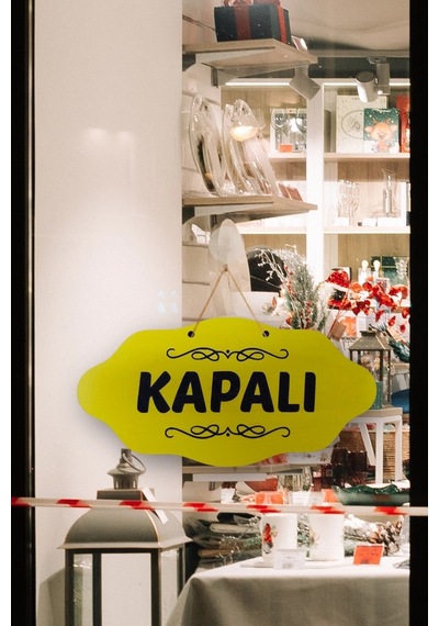 Dekoratif Açık-kapalı Tabelası - Sarı
