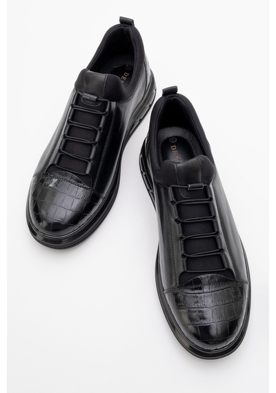 Dericlub Erkek Comfort Casual Ayakkabı Gerçek Deri Cr 2045 Siyah
