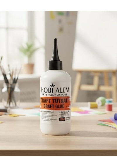Şeffaf Craft Tutkalı 250 Ml. Kuuruyunca Şeffaflaşan Güçlü Hobi Tutkal Yapıştırıcı