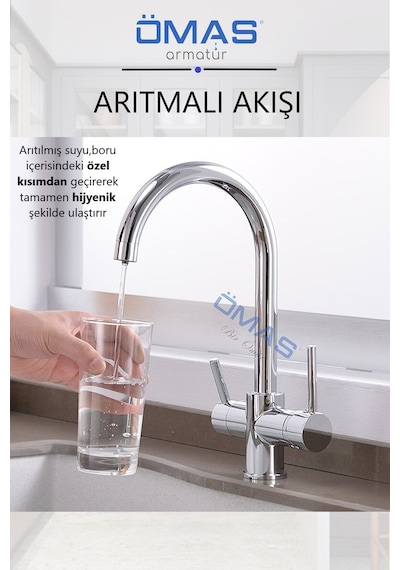 Arıtmalı Mutfak Bataryası 3 Yollu Arıtmalı Mutfak Eviye Bataryası