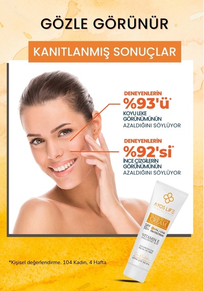Ayos Life Leke Karşıtı Yüksek Korumalı Yüz ve Vücut Güneş Kremi SPF50+ 100 ML
