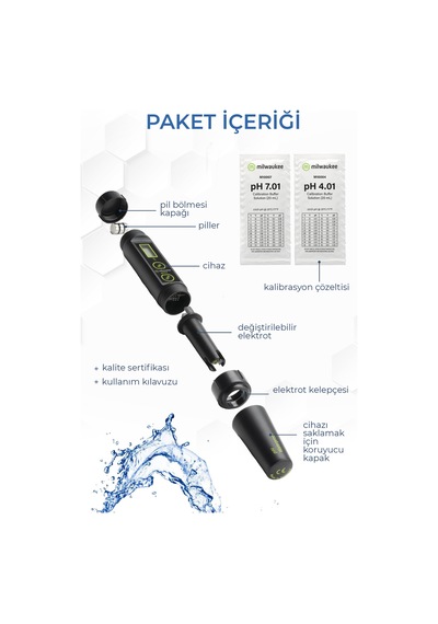 Milwaukee Ph54 Su Geçirmez Ph Metre Hassas Dijital Ph Ölçüm Cihazı
