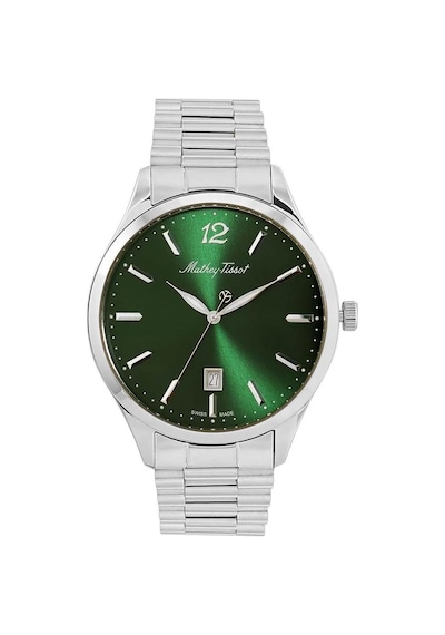 Mathey Tissot H411mav Swiss Made Safir Çizilmez Cam Metalik Erkek Kol Saati