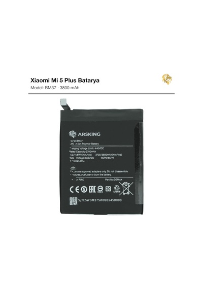Xiaomi Mi 5 Plus Uyumlu Güçlendirilmiş Batarya Bm37 3800 Mah Pil Telefon Bataryası Cep Telefonu Pili