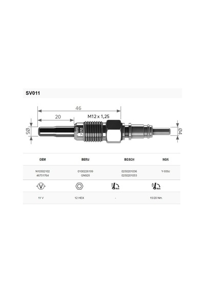 Svac Octavia 1.9 Tdi Cooling Water Isitma Bujisi 4'Lü Takım