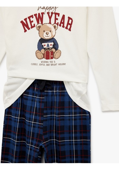 Koton Pamuklu Uzun Kollu Bisiklet Yaka Yılbaşı Pijama Takımı Lacivert Desenli 6wlk40247mk Lacivert Desenli Koton Pamuklu Uzun Kollu Bisiklet Yaka Yılbaşı Pijama Takımı Lacivert Desenli 6wlk40247mk Lacivert Desenli