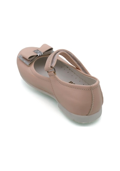 Sermoda Fiyonk Taş Detay Bebek Babet Pudra Pembe