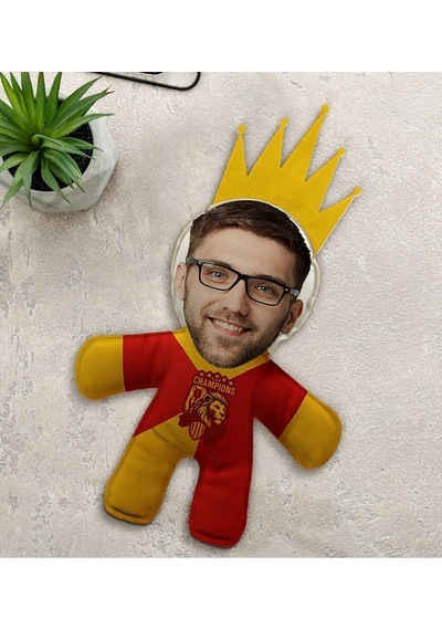 Bk Gift Kişiye Özel Sarı Kırmızı Taraftar Tasarımlı Kral Bebek Yastık-4, Taraftar si, Taraftar Yastık