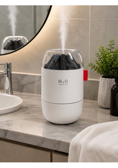 Ahşap Odun Ateşi Tasarımlı 280 Ml Ultrasonik Hava Nemlendirici & Aroma Difüzör Soğuk Buhar