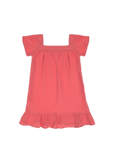 U.S. Polo Assn. Kız Çocuk Pembe Kısa Kol Müslin Kumaş Dokuma Elbise 50306602-VR167