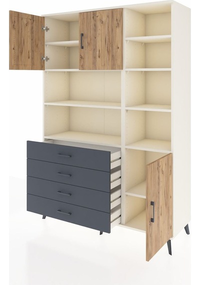 Hyperion Dolap 9 Raflı 4 Çekmeceli 3 Kapaklı 132x44x195 Aytaşı-çam/antrasit Atlas Çam/antrasıt Hyperion Dolap 9 Raflı 4 Çekmeceli 3 Kapaklı 132x44x195 Aytaşı-çam/antrasit Atlas Çam/antrasıt
