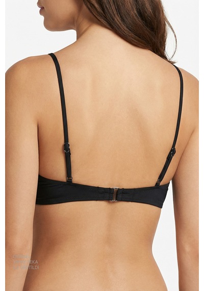 Penti Siyah Front Opening Bikini Üstü