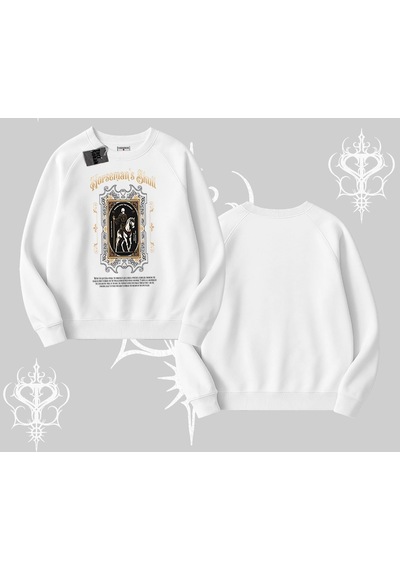 Startmore Biskilet Sweatshirt Horseman S Skull Dark Relic Street Legacy Beyaz